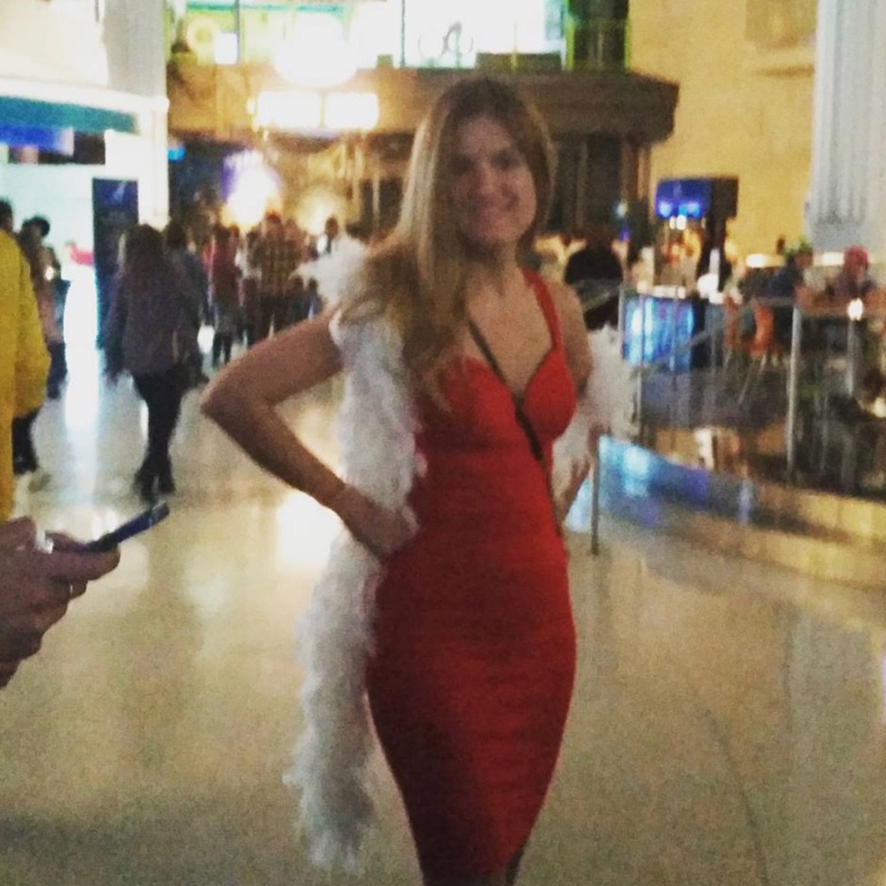 Red Bodycon Midi Dress